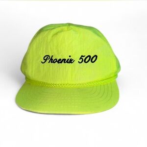 Y2K Vintage Neon yellow Speedway Phoenix 500 snapback hat